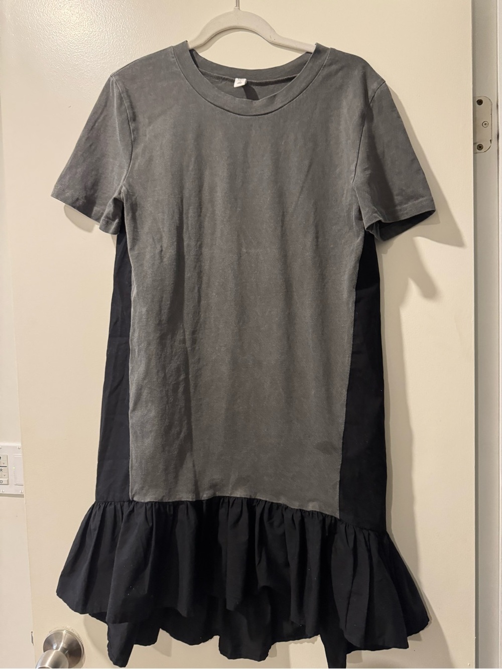 BP. Two-Tone Ruffle Hem Mini Dress Size Small